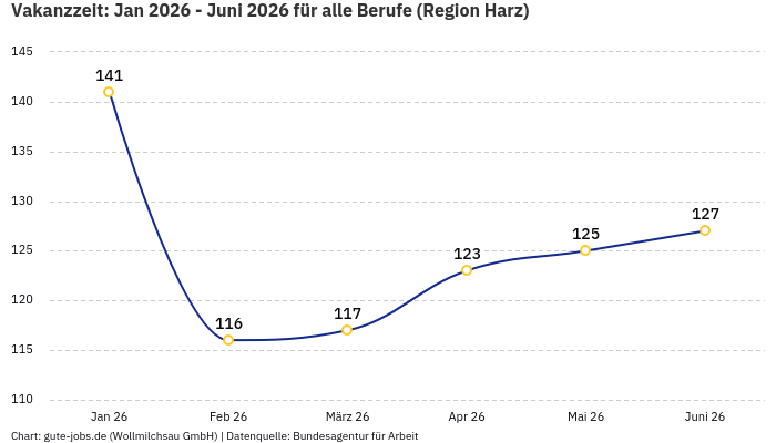 Vakanzzeit: Jan 2026 - Juni 2026 | Für alle Berufe | Region Harz